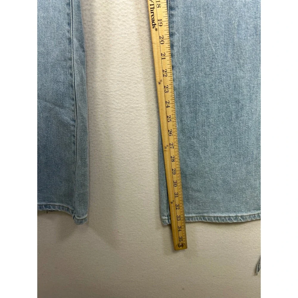 Y2K Boho Fashion Nova Womens 15 Light Wash All Tied Up Split Hem Flare Jeans